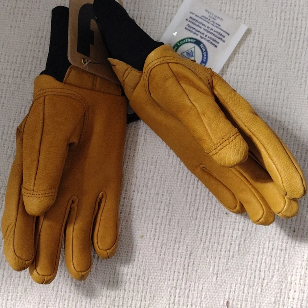 NWT Flylow Magarac Glove Leather Natural/Black Mens Work Gloves Size XS - Picture 5 of 7